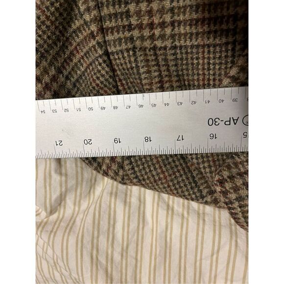 Ralph Lauren Sage Wool Glen Plaid Tweed Equestrian Jacket 14W - Picture 7 of 11